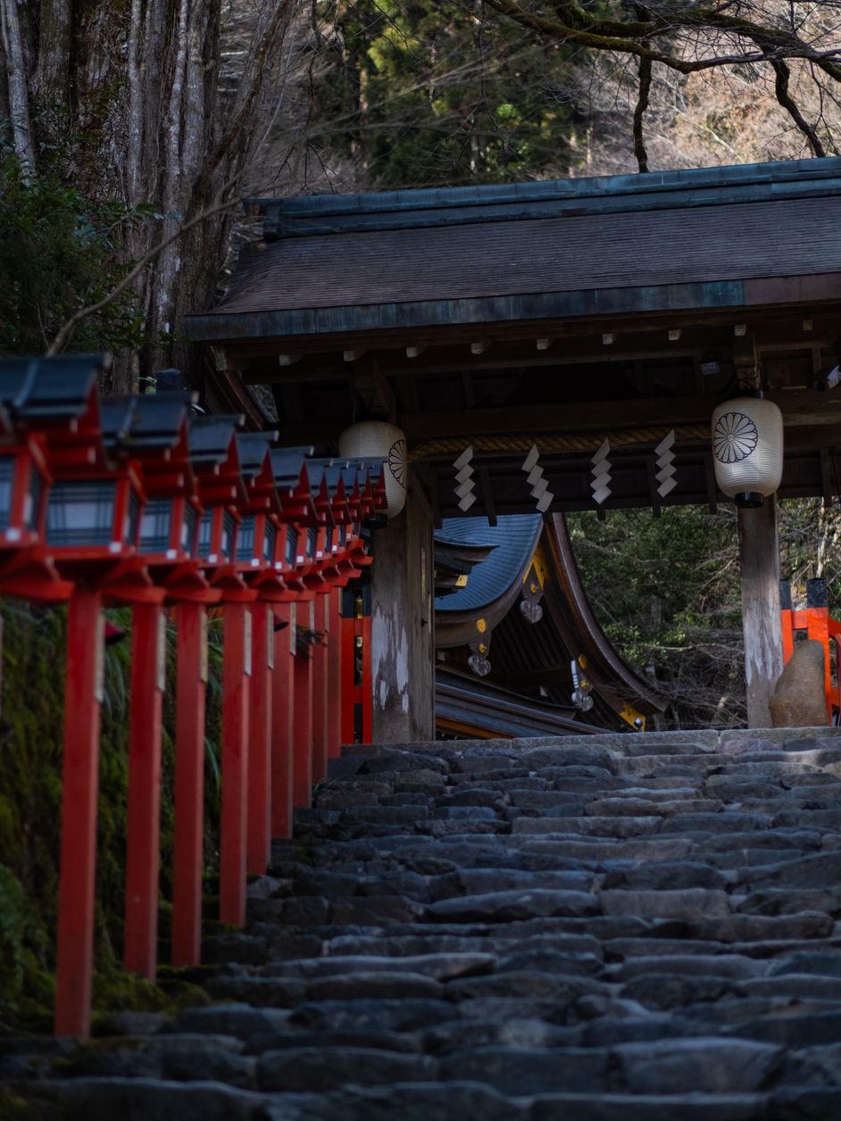 Steps to the Kifune Shrine.