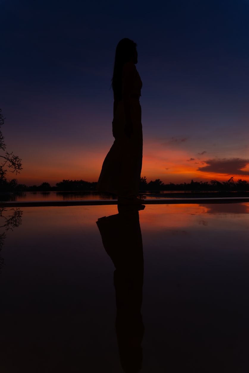 A sunset in Bali and a perfect reflection.